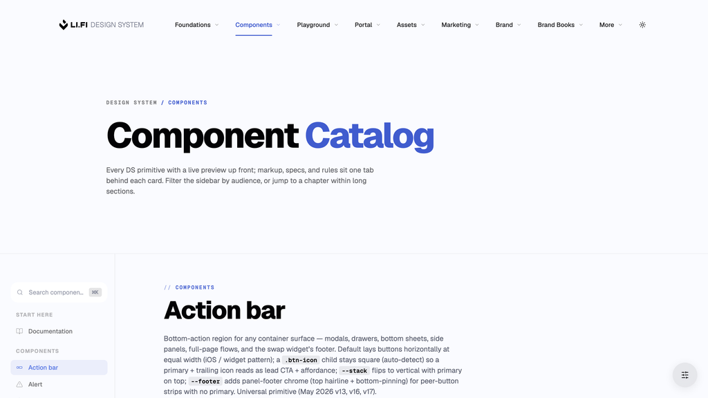 Design System catalog preview